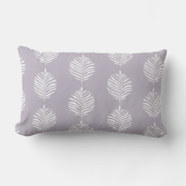 Coastal Palm Leaf Pattern Misty Lilac Throw Pillow Kussen