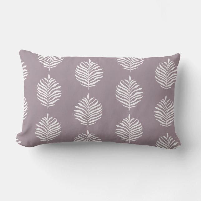 Coastal Palm Leaf Pattern Sea Fog Kussen (Voorkant)
