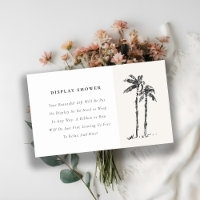 Coastal Palm Schetch Display Baby shower