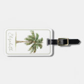 Coastal Palm Tree Personalized Bagagelabel (Voorkant horizontaal)