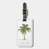 Coastal Palm Tree Personalized Bagagelabel (Voorkant verticaal)