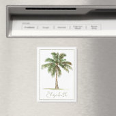 Coastal Palm Tree Personalized Magneet (Insitu (Vaatwasser))