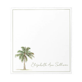 Coastal Palm Tree Personalized Notitieblok