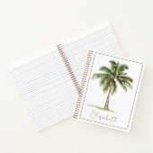 Coastal Palm Tree Personalized Notitieboek (Binnen)