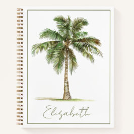 Coastal Palm Tree Personalized Notitieboek