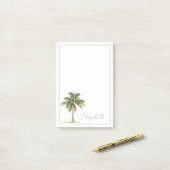 Coastal Palm Tree Personalized Post-it® Notes (Op bureau)