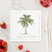 Coastal Palm Tree Personalized Servet (Insitu)