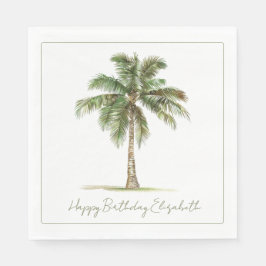 Coastal Palm Tree Personalized Servet