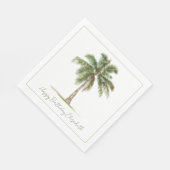 Coastal Palm Tree Personalized Servet (Hoek)