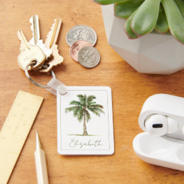 Coastal Palm Tree Personalized Sleutelhanger