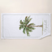 Coastal Palm Tree Personalized Strandlaken (Voorkant)