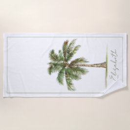 Coastal Palm Tree Personalized Strandlaken
