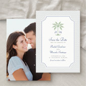 Coastal Palm Tree Wedding Sla de datum op Save The Date