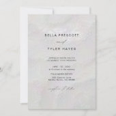 Coastal Parelzand Strand Oceaan Elegante bruiloft Kaart (Voorkant)