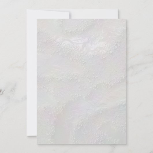 Coastal Parelzand Strand Oceaan Elegante bruiloft Kaart (Achterkant)