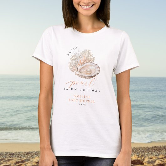 Coastal Pearl Baby shower T-shirt