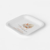 Coastal Pearl Seashell Baby shower Papieren Bordje (Gebogen)