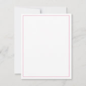 Coastal Pink and White Watercolor Bow Monogram Notitiekaartje (Achterkant)