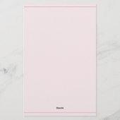 Coastal Pink Seashell gepersonaliseerd Briefpapier (Achterkant)