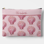 Coastal Pink Seashell gepersonaliseerd Etui (Voorkant)