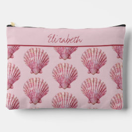 Coastal Pink Seashell gepersonaliseerd Etui