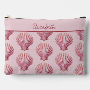Coastal Pink Seashell gepersonaliseerd Etui