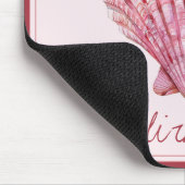 Coastal Pink Seashell gepersonaliseerd Muismat (Hoek)