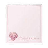Coastal Pink Seashell gepersonaliseerd Notitieblok (Voorkant)