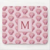 Coastal Pink Seashell monogram Muismat (Voorkant)