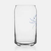 Coastal Preppy Blue Crab gepersonaliseerd Blikvorm Glas (Rechts)