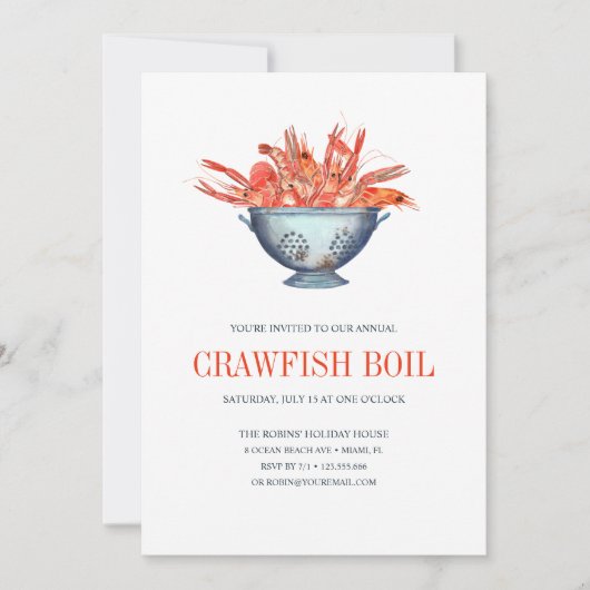 Coastal Red CRAWFISH Seafood Boil Party (Voorkant)