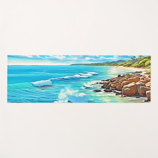 Coastal Rock Scene Design Yogamat (Voorkant (horizontaal))