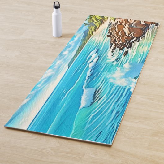 Coastal Rock Scene Design Yogamat (In situ)