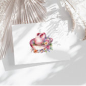 Coastal Roze Cowgirl Vrijgezellenfeest Behuizing k RSVP Kaartje