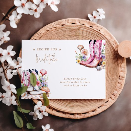 Coastal Roze Cowgirl Vrijgezellenfeest Behuizing k RSVP Kaartje