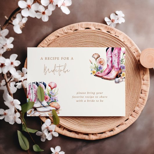 Coastal Roze Cowgirl Vrijgezellenfeest Behuizing k RSVP Kaartje