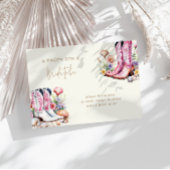 Coastal Roze Cowgirl Vrijgezellenfeest Behuizing k RSVP Kaartje