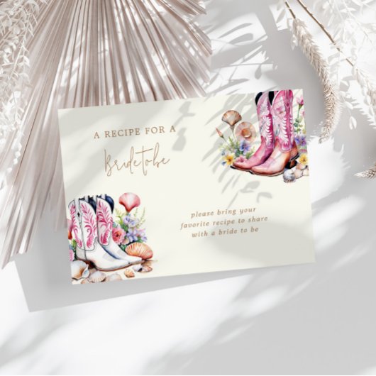 Coastal Roze Cowgirl Vrijgezellenfeest Behuizing k RSVP Kaartje