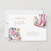 Coastal Roze Cowgirl Vrijgezellenfeest Behuizing k RSVP Kaartje (Voorkant)