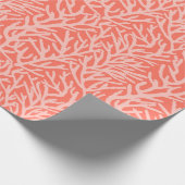 Coastal Salmon Pink Coral Wrapping Paper Cadeaupapier (Hoek)