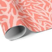 Coastal Salmon Pink Coral Wrapping Paper Cadeaupapier (Rol Hoek)