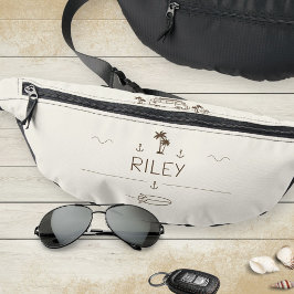 Coastal Sand Vintage Van Surfer Crew Minimalist Heuptasje