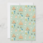 Coastal Sandcastle Beach Verjaardag Baby shower Kaart (Achterkant)