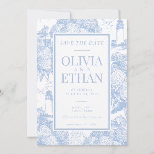 Coastal Save the Date Kaart (Voorkant)
