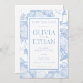 Coastal Save the Date Kaart (Voorkant / Achterkant)