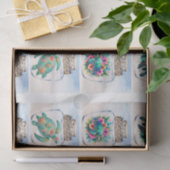 Coastal Sea Turtles in a Jar Decoupage Tissuepapier (Geschenk)