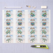 Coastal Sea Turtles in a Jar Decoupage  Tissuepapier (Craft)