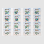 Coastal Sea Turtles in a Jar Decoupage Tissuepapier (Voorkant)