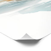 Coastal Seagulls Watercolor Seascape Foto Afdruk (Hoek)