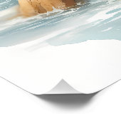 Coastal Seagulls Watercolor Seascape Perfect Poster (Hoek)